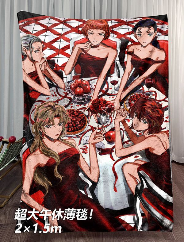 千鳥社《黑衣組織 紅與黑-紅色禮服&黑色禮服》午睡毯地毯裝飾畫 