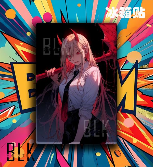 巴洛克《血之惡魔》鏈鋸人蕾塞篇裝飾畫冰箱貼 