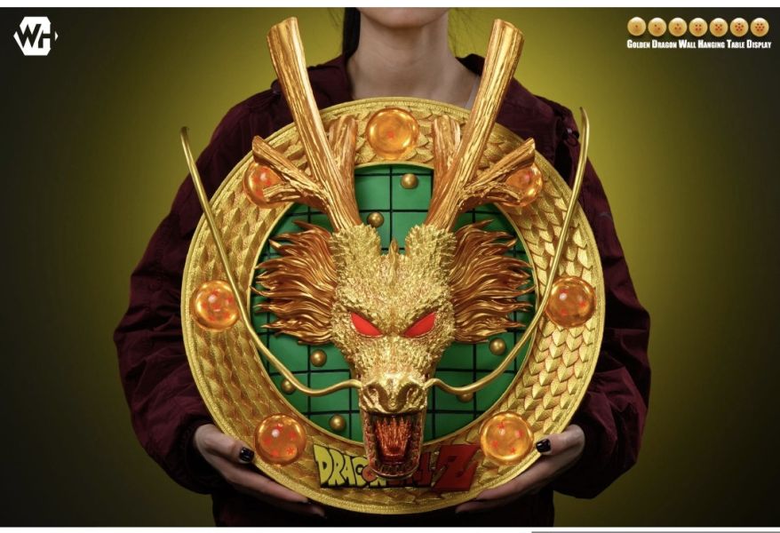 WH-Studio 黃金神龍3D浮雕家居立體壁掛桌擺雕像 