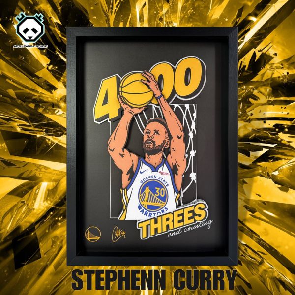 凹凸PANDA 庫裏CURRY 4000記三分里程碑紀念紙藝立體裝飾畫 