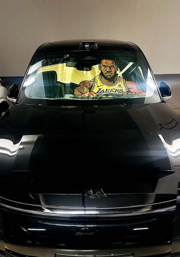 千鳥社 《汽車前擋遮陽-詹姆斯和庫裏》NBA湖人隊勇士隊 
