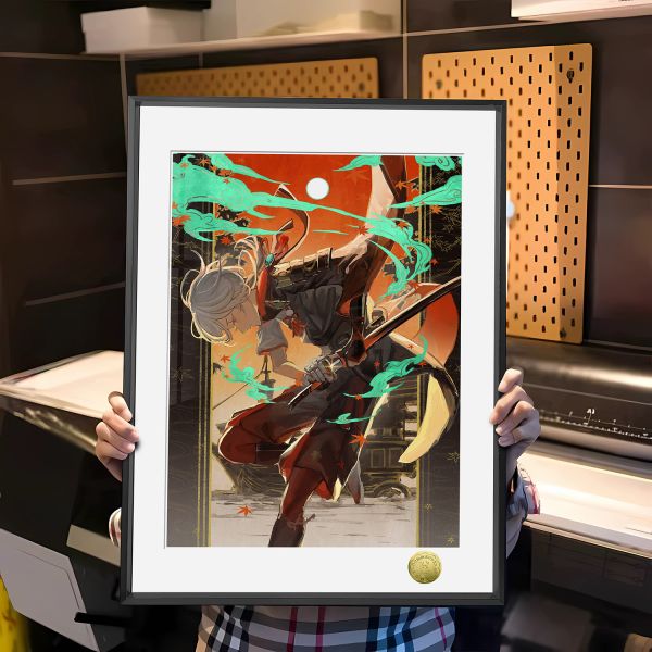 皇呱《浪人武士楓原萬葉》原神米哈遊裝飾畫 