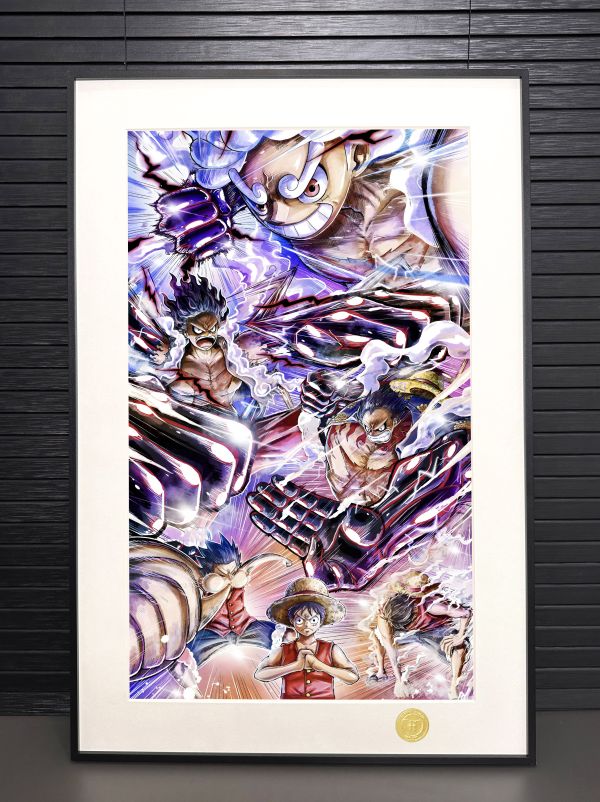 H2工作室 《蒙奇D路飛》海賊王尼卡太陽神四檔五檔裝飾畫 