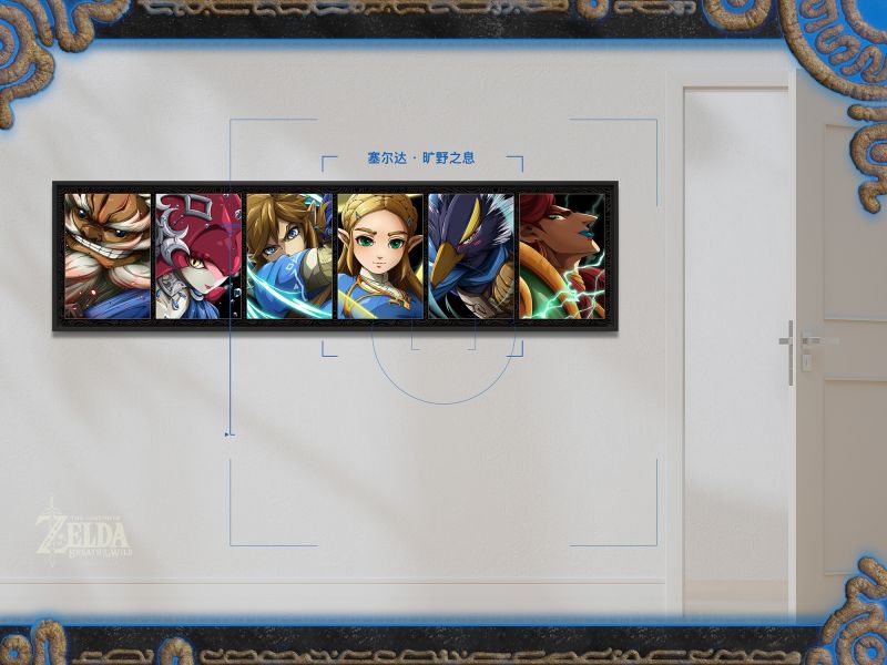 原畫師Jelly×神秘畫廊 《塞爾達傳說》收藏級油畫布裝飾畫 