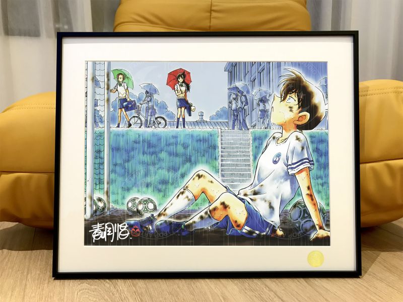 星空《足球少年》名偵探柯南工藤新一毛利蘭裝飾畫 