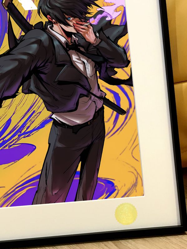 星空《狐狸契約》電鋸人瑪奇瑪帕瓦電次蕾塞篇裝飾畫 