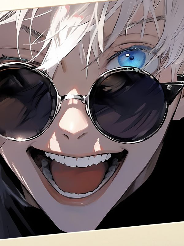 星空《大笑五條悟》咒術回戰咒術師Gojo二次元裝飾畫 