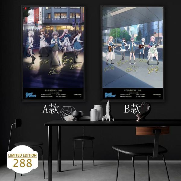千鳥社 MyGO!!!!!高鬆燈千早愛音BanG Dream!簽名裝飾畫 