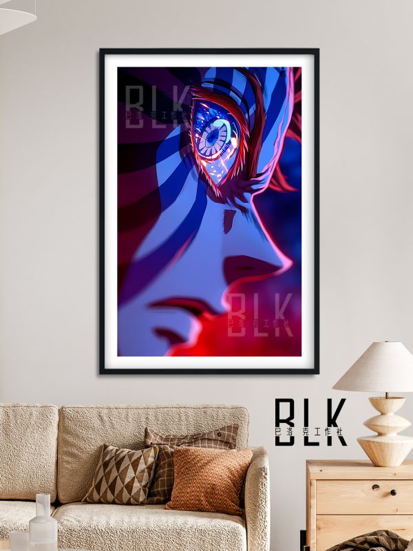 巴洛克《上弦三》鬼滅之刃無限城篇猗窩座Akaza裝飾畫 