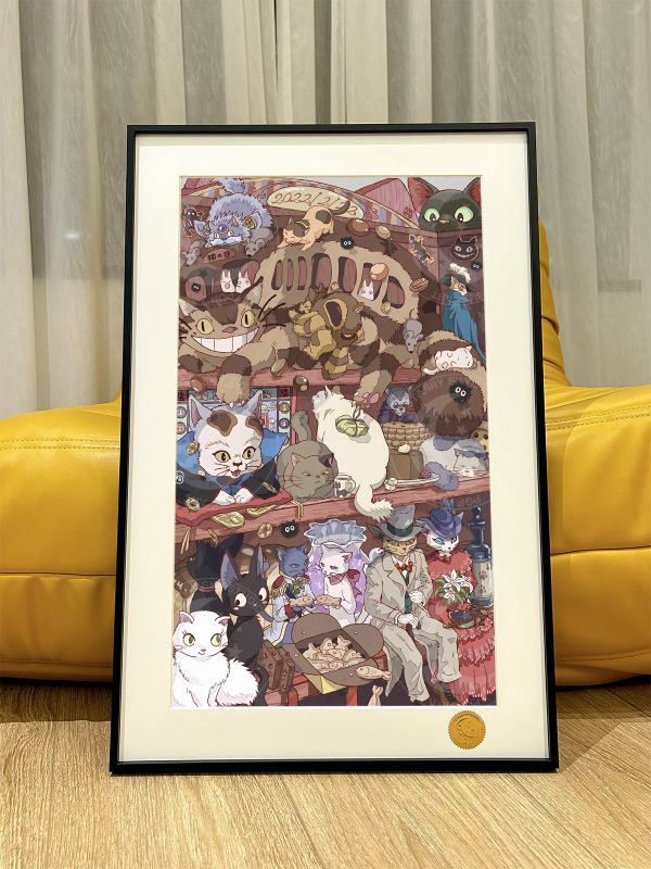 星空 《貓貓合集》龍貓宮崎駿千與千尋裝飾畫 