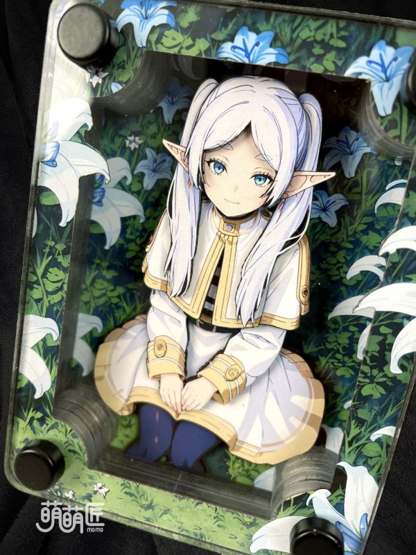 萌萌匠 葬送的芙利蓮Frieren魔法花海立體卡磚裝飾畫 