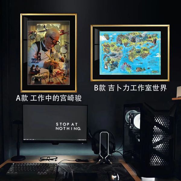 千鳥社 《宮崎駿和吉卜力》宮崎駿吉卜力龍貓千尋風之谷簽名裝飾畫 