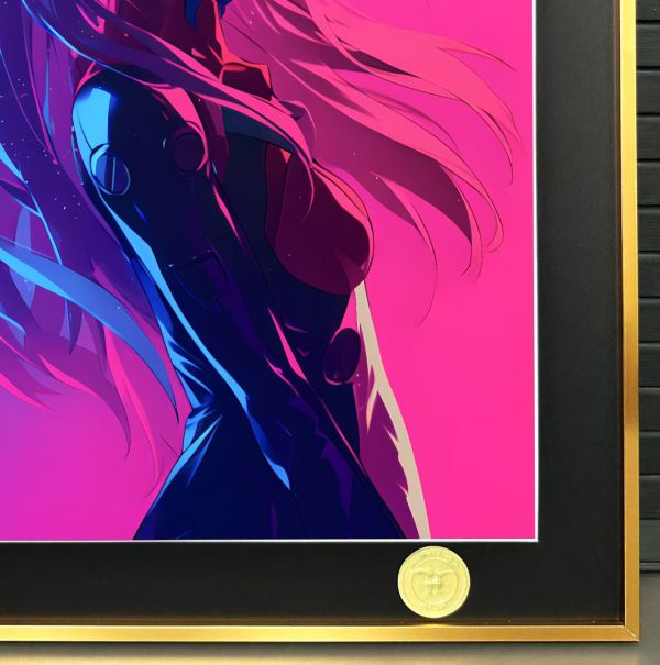 H2工作室 《藍粉明日香》EVA新世紀福音戰士明日香二號機裝飾畫 