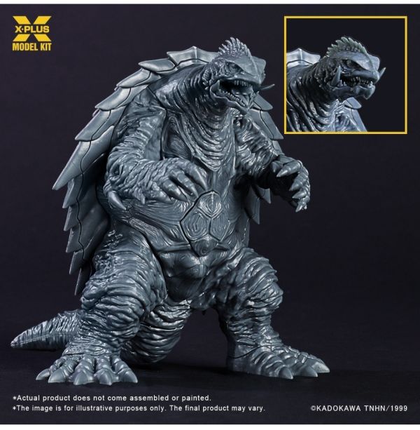 正版授權 X-Plus 11.5cm Gamera 1999 加美拉 塑料模型套件 白膜 