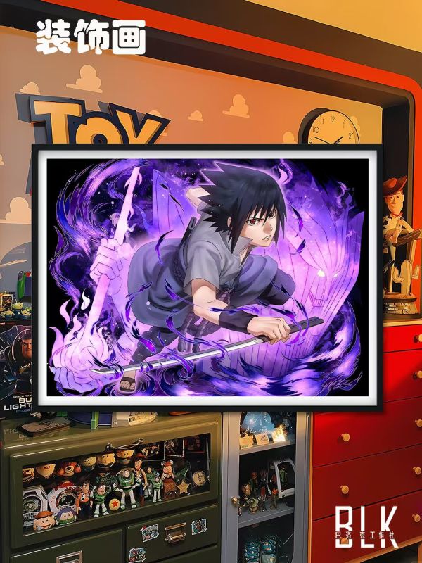 巴洛克 九尾鳴人漩渦須佐佐助火影忍者裝飾畫/冰箱貼 