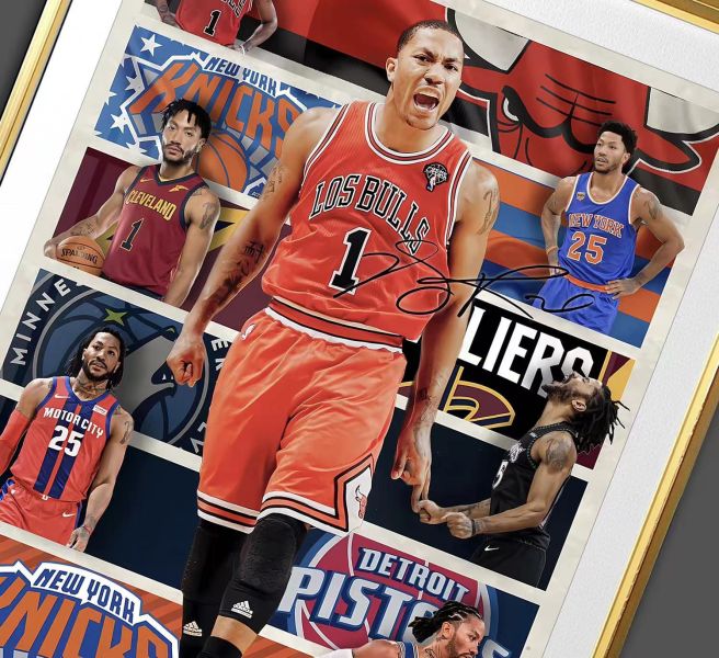 千鳥社 《羅斯退役rose retire》德里克羅斯風城玫瑰公牛隊NBA裝飾畫 