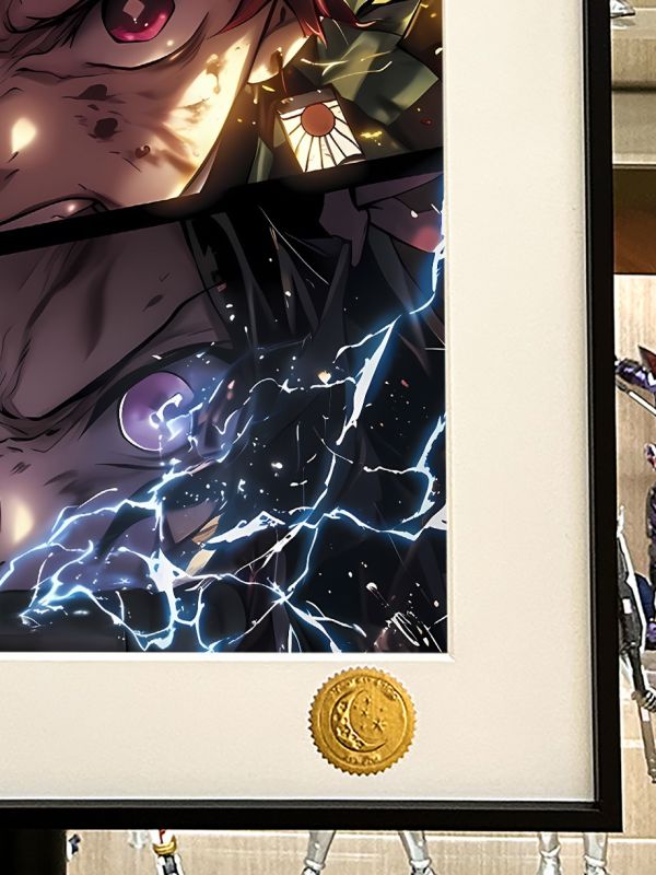 星空《鬼滅四人組》鬼滅之刃無限城篇猗窩座裝飾畫 