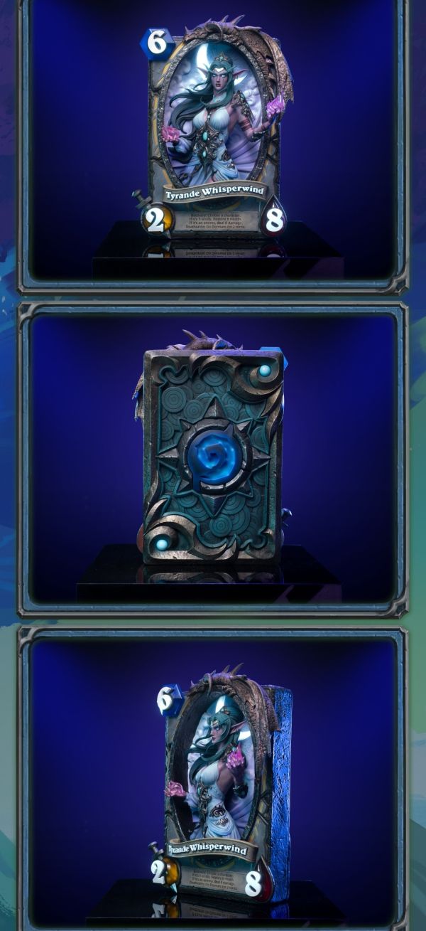 正版授權 HEX Collectibles×Blizzard暴雪 爐石傳說 泰蘭德·語風 卡牌藝術雕像 