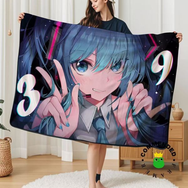 皇呱 《初音感謝日》初音未來公主殿下午睡毯地毯裝飾畫 