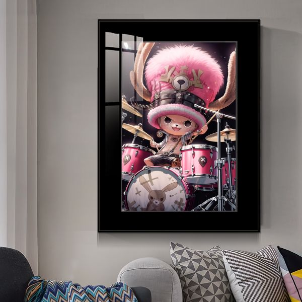 JUZI橘子工作室 搖滾曲：架子鼓喬巴 裝飾畫 