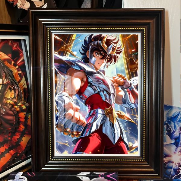 阿喵畫社 星矢小型桌面擺臺 