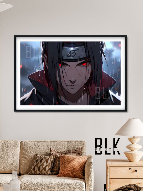 巴洛克《雨夜鼬》宇智波鼬Itachi火影忍者裝飾畫冰箱貼 