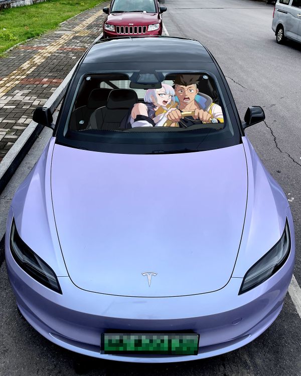 千鳥社《汽車前擋遮陽-大衛和露西》賽博朋克邊緣行者 