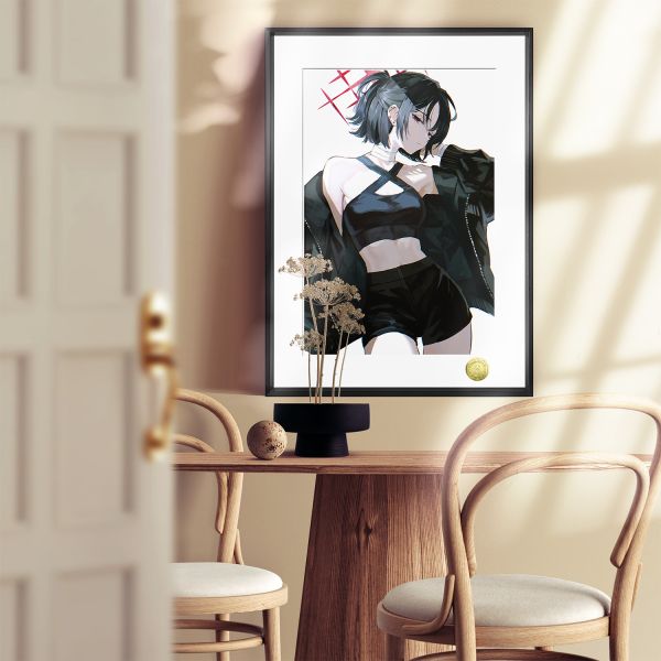 皇呱《高冷少女戒野美咲》蔚藍檔案阿里烏斯特殊小隊裝飾畫 