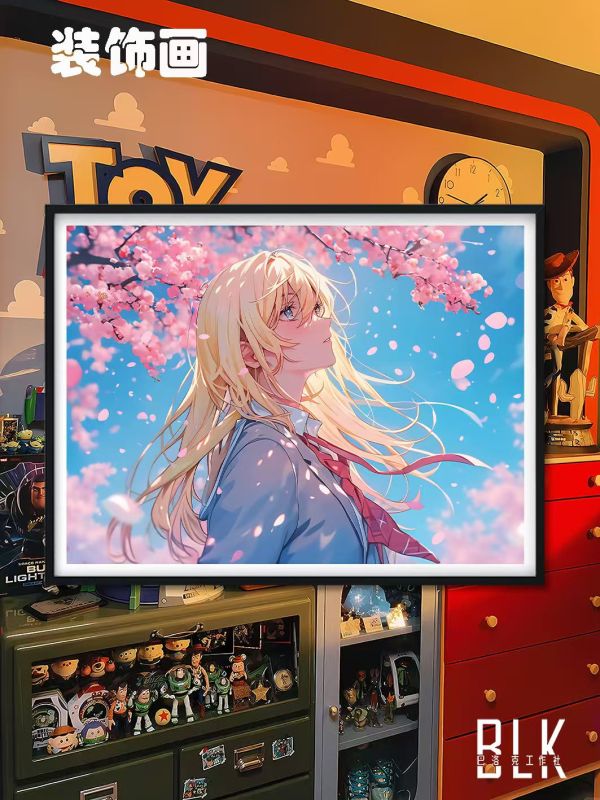 巴洛克 宮園薰四月是你的謊言動漫二次元藝術裝飾畫/亞克力冰箱貼 