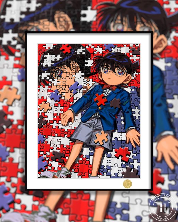 H2工作室 《拼圖柯南》名偵探柯南工藤新一裝飾畫 