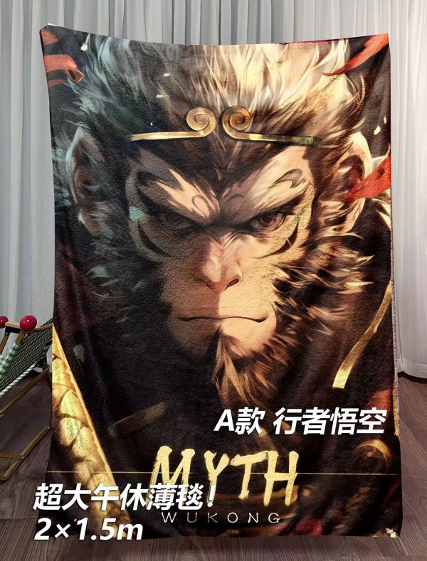千鳥社 《行者與大聖》黑神話悟空西遊記午睡毯地毯裝飾畫 