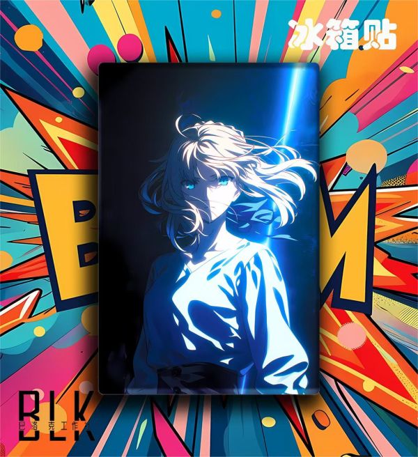 巴洛克 霸氣saber阿爾託莉雅亞瑟王吾王Fate裝飾畫/冰箱貼 