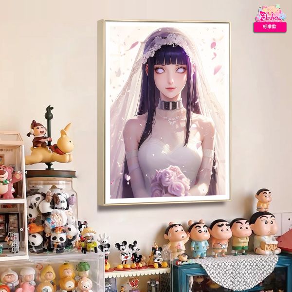 阿喵畫社 婚紗日向雛田高清裝飾畫 