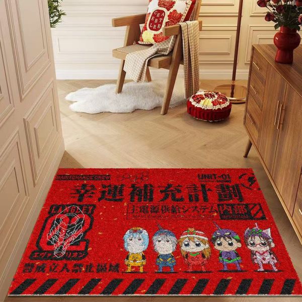 千鳥社《EVA圈絲入戶地墊》新世紀福音戰士明日香綾波麗新年大門地毯 