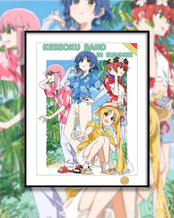 H2工作室 《夏日結束樂隊》孤獨搖滾裝飾畫 