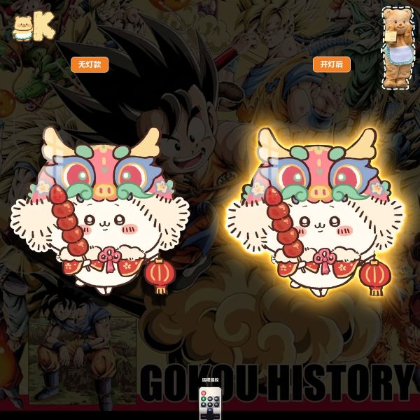 阿喵畫社 舞獅吉伊烏薩奇燈帶畫 