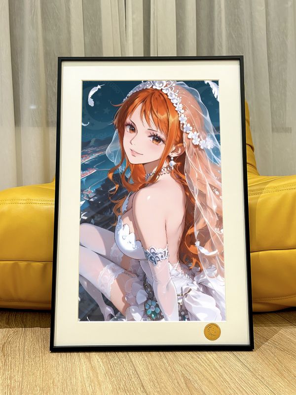 星空《花嫁娜美》Nami小賊貓海賊王草帽裝飾畫 