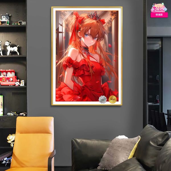 阿喵畫社 玫瑰禮服明日香 裝飾畫 