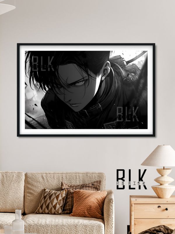 巴洛克《兵長利威爾》進擊的巨人Levi裝飾畫冰箱貼 