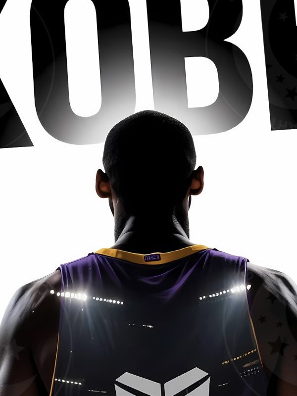 星空《曼巴背影》kobe科比布萊恩特洛杉磯湖人隊NBA裝飾畫 