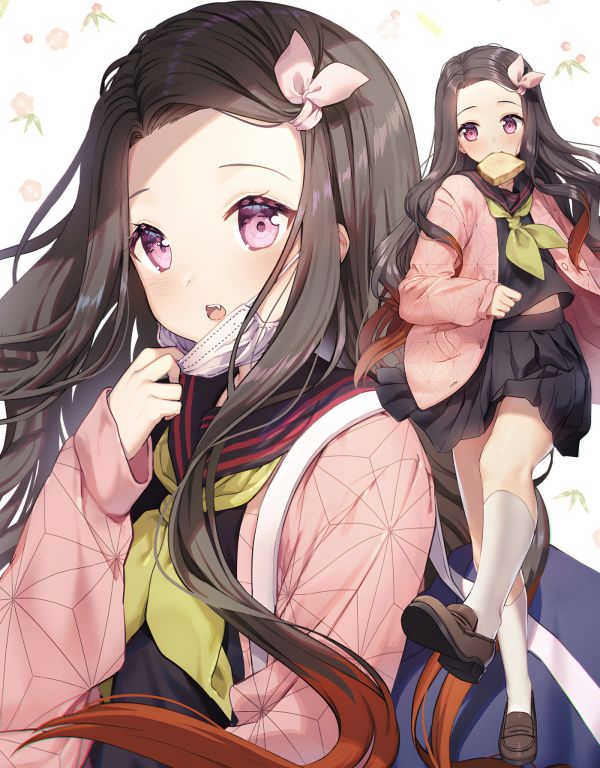 H2工作室《禰豆子》鬼滅之刃竈門炭治郎我妻善逸裝飾畫 