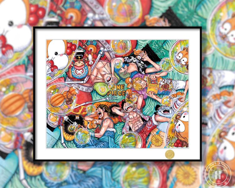 H2工作室《午睡草帽團》海賊王裝飾畫 