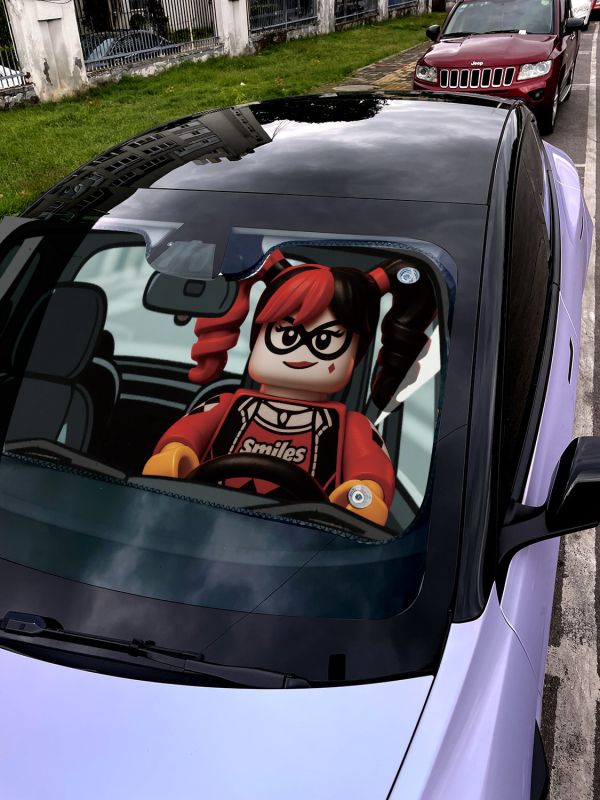 千鳥社 《汽車前擋遮陽-小丑女》哈莉奎茵蝙蝠俠樂高 