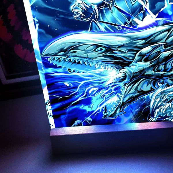 阿喵畫社 青眼白龍1.9cm特效發光展示磚 