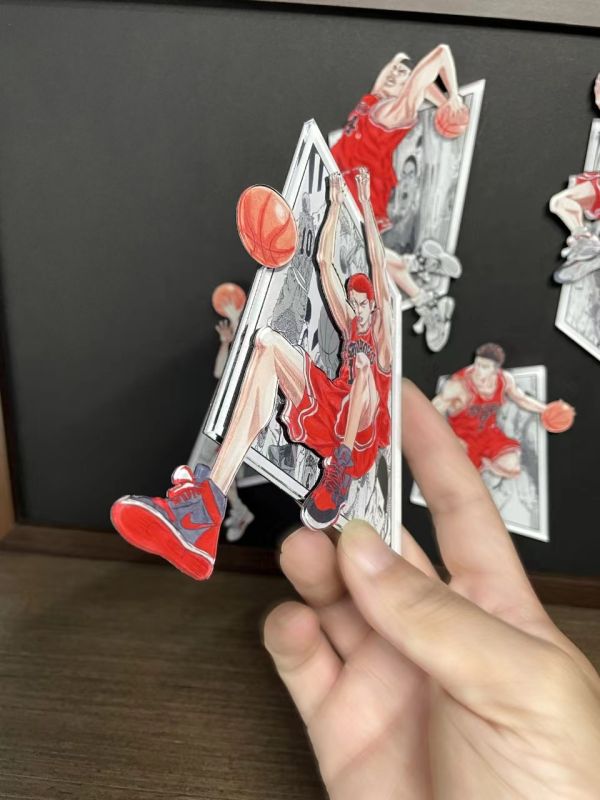萌萌匠 灌籃高手冰箱貼3d立體卡通動漫湘北五虎磁貼 