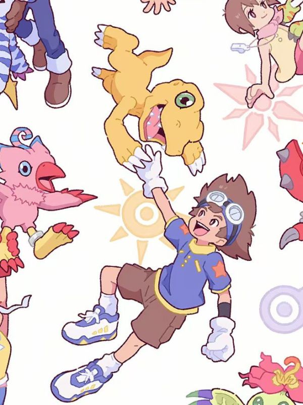 星空工作室 《被選召的孩子們》數碼寶貝亞古獸加布獸太一裝飾畫 