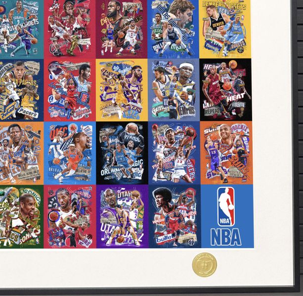 H2工作室 《NBA球隊合集》科比喬丹詹姆斯庫里歐文哈登威少裝飾畫 