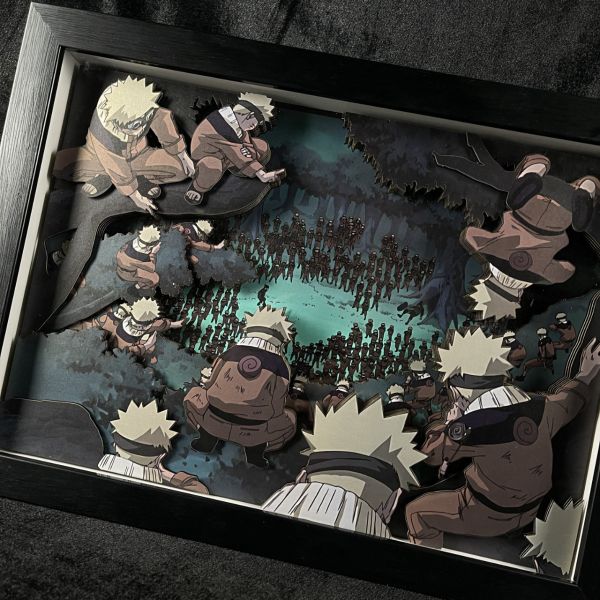 黑白畫映 B&W Studio 鳴人影分身術 立體裝飾畫 