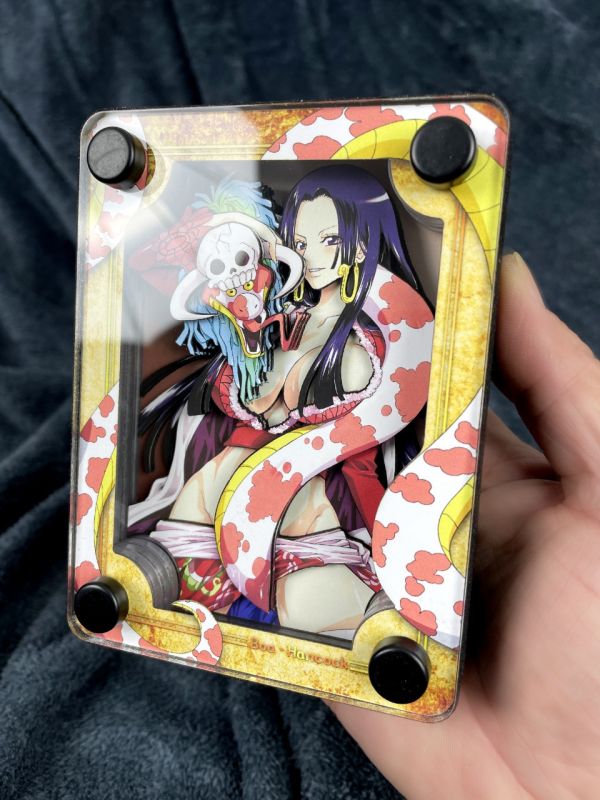萌萌匠 Onepiece海賊王女帝波雅漢庫克薩羅梅立體亞克力磚擺臺 
