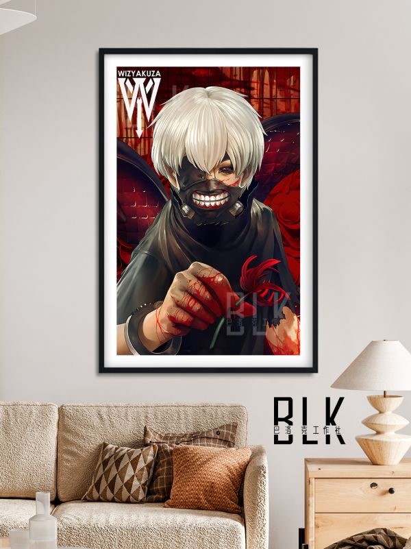 巴洛克《彼岸花金木研》東京食屍鬼裝飾畫冰箱貼 